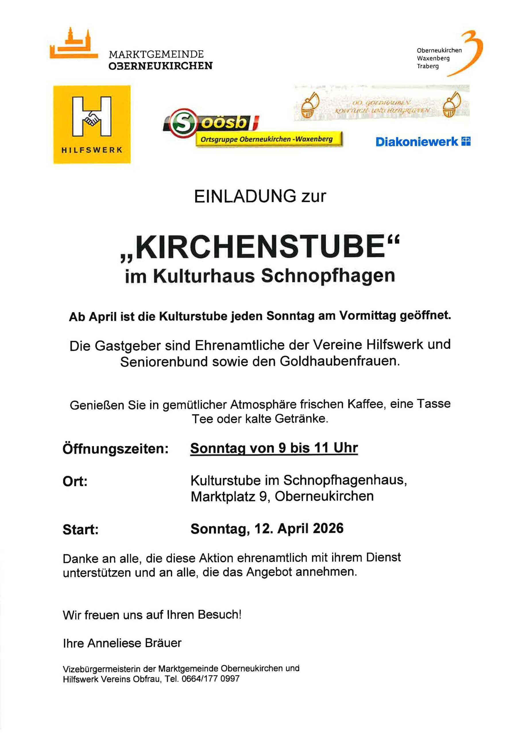 Einladung Kirchenstube